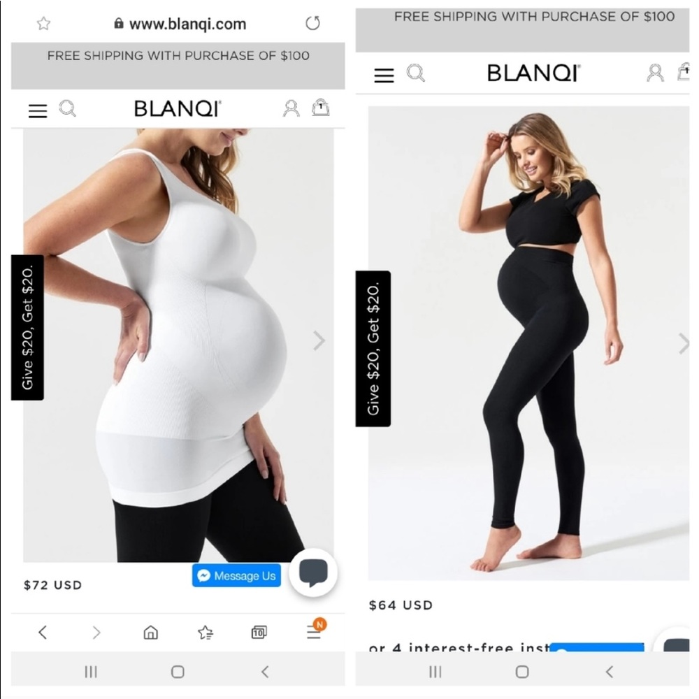 BLANQI L bundle maternity Legging and Tank